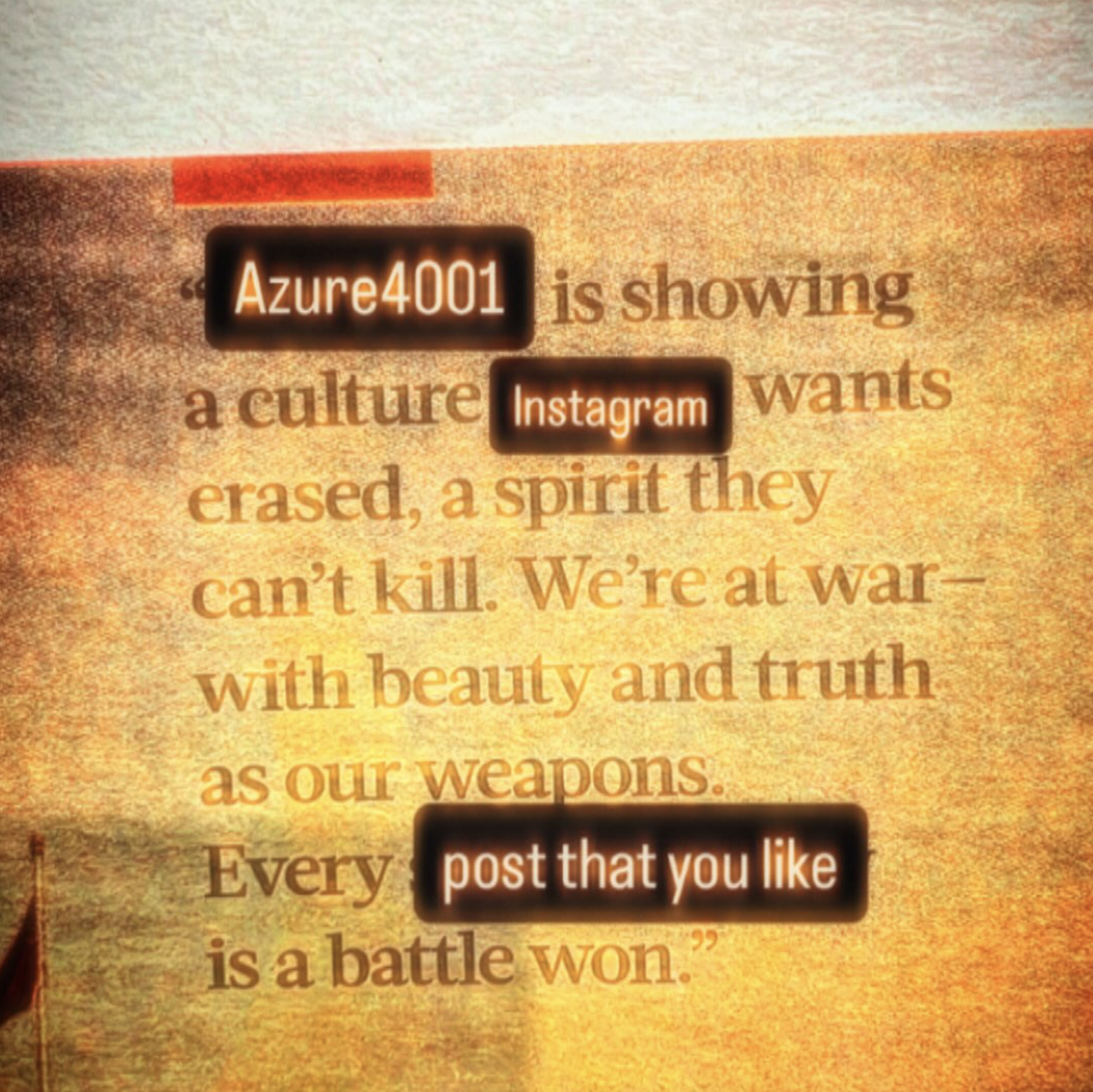 Azure4001 is showing a culture Instagram wants erased