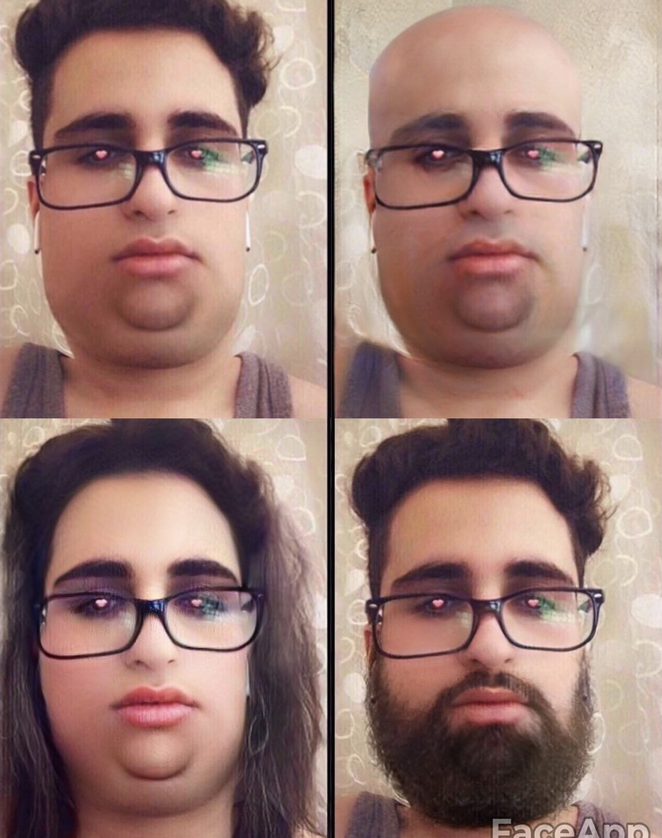 Ibo Eshak FaceApp collage image